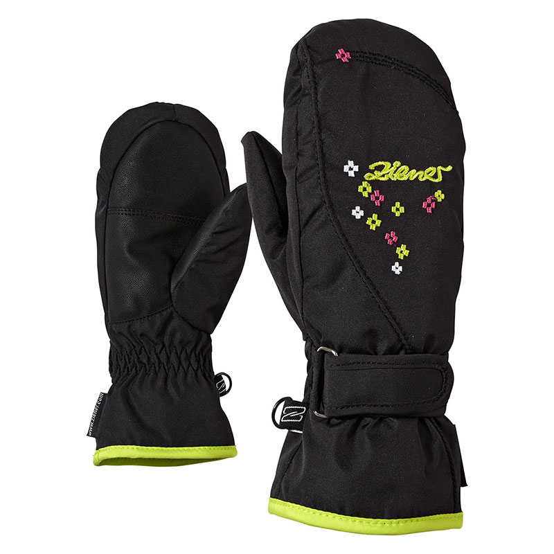 Rukavice Ziener Lisyo Mitten Girls Junior Black