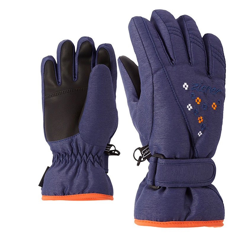 Rukavice Ziener Limonia Girls Junior Blue Navy Melange
