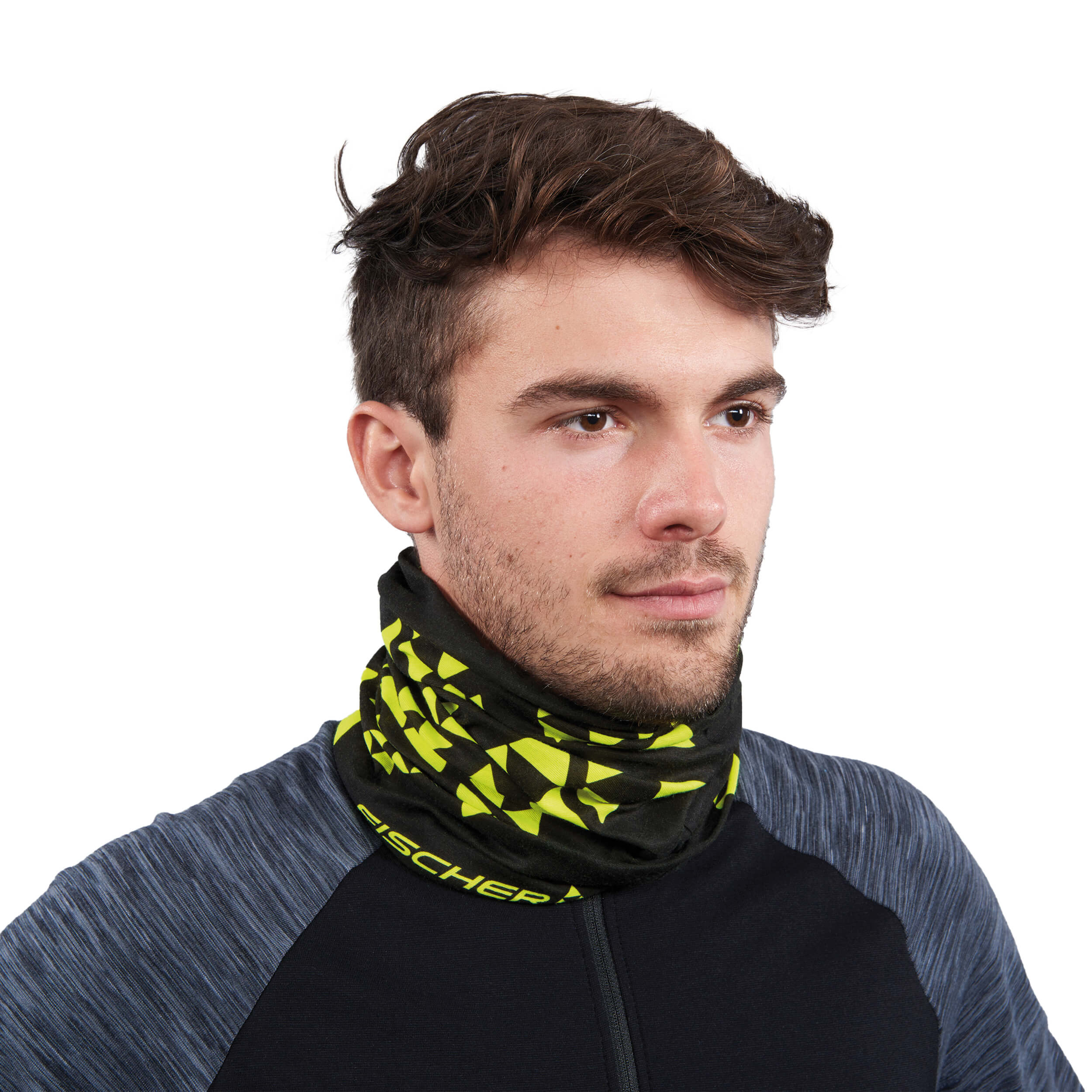 Šátek Fischer CI-Logo Black/Yellow