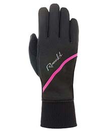 Běžecké rukavice Roeckl Eriz Black/Pink vel.8