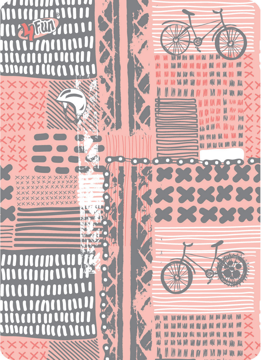 Šátek 4Fun Bike Lady Pink