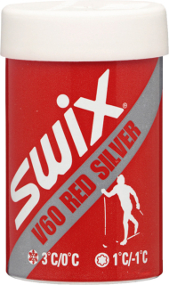 Swix V60 stoupací vosk červený stříbrný 43g