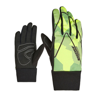 Běžecké rukavice Ziener Unico Junior XC Lime Camo