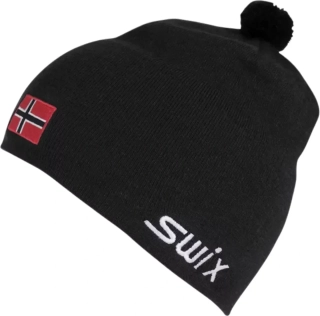 Čepice Swix Tradition w/Flag Black vel.56