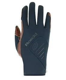 Běžecké rukavice Roeckl Lisma Black/Cambridge Brown